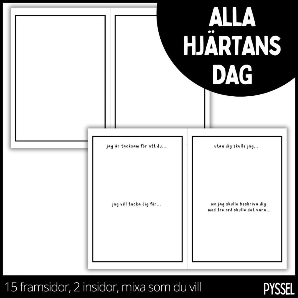 Alla hjärtans dag kort 3 Teach Academy