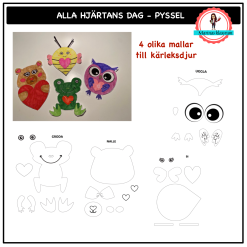 Alla hjärtans dag pyssel - mallar