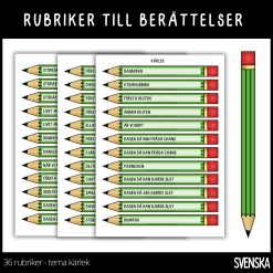 Berättelse - 36 rubriker med temat kärlek