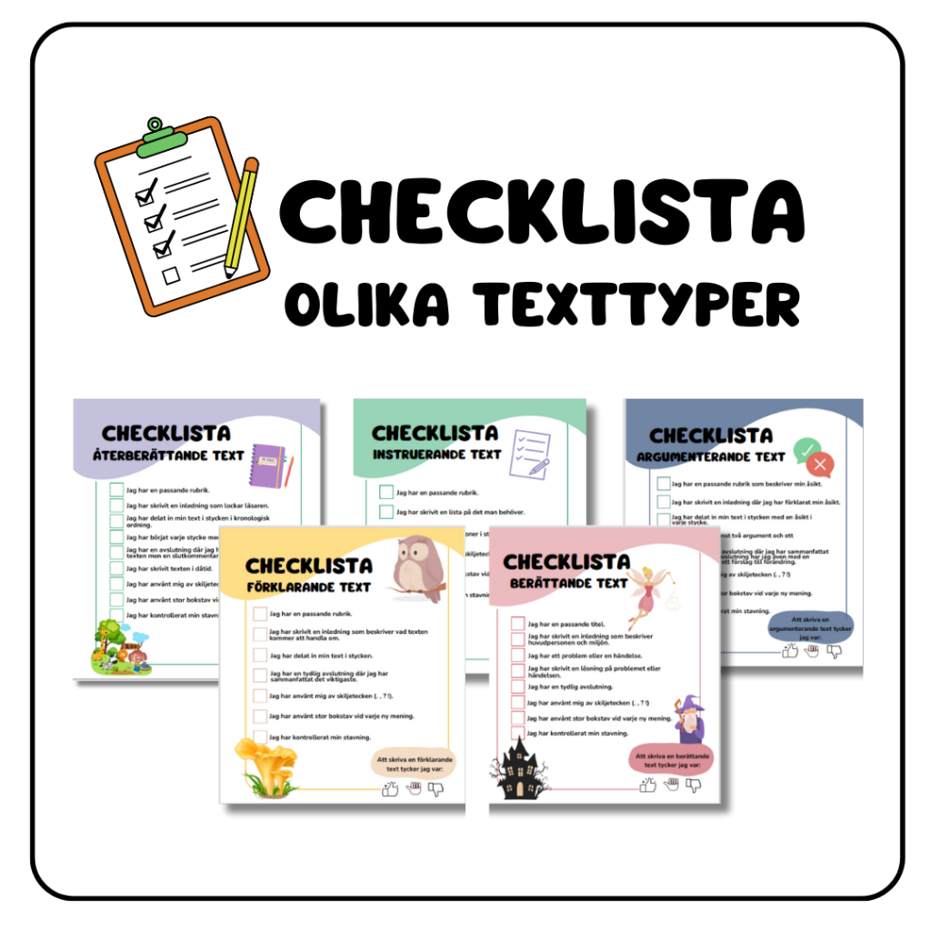 Checklista: Olika Texttyper | Teach Academy