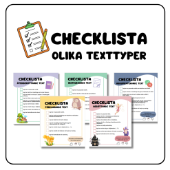 Checklista: Olika texttyper