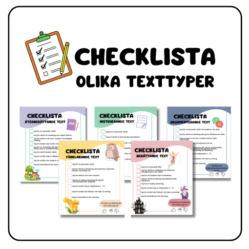 Checklista: Olika texttyper