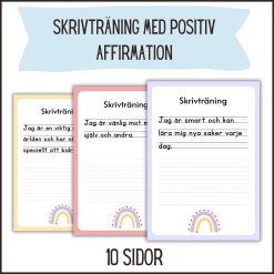 Skrivträning med positiva affirmationer (10 sidor)