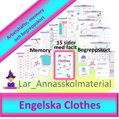 Engelska Clothes arbetshäfte