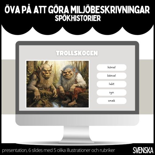 Öva på att göra miljöbeskrivningar - spökhistorier - 6 slides