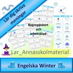 Lär dig skriva meningar. Engelska Winter