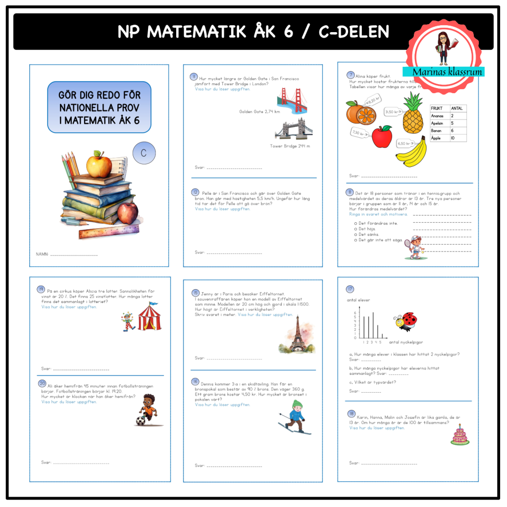 Nationella prov åk 6 matematik Cdelen Teach Academy