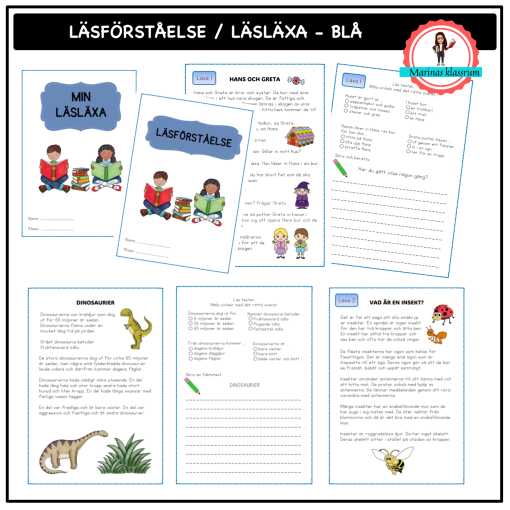 Läsförståelse / Läsläxa - BLÅ åk 2
