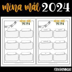Mina mål 2024 - 2 mallar