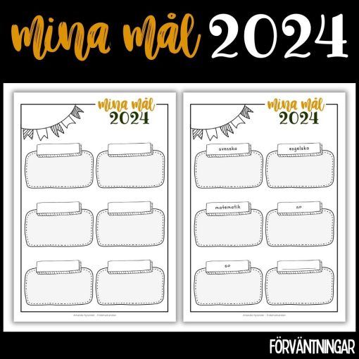 Mina mål 2024 - 2 mallar