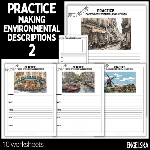 Practice making environmental descriptions - 2 - 10 worksheets