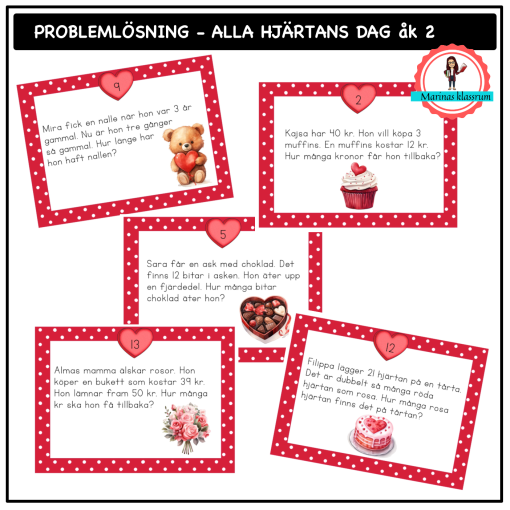 Problemlösning - Alla hjärtans dag åk 2