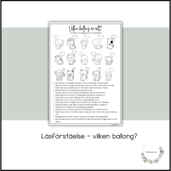 Läsförståelse - vilken ballong?