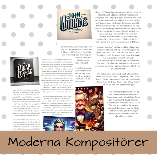 Moderna Kompositörer - Arbetsblad