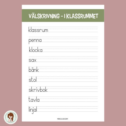 Välskrivning - i klassrummet