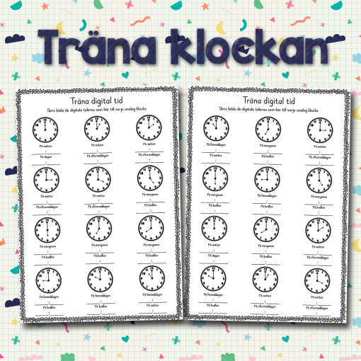 Träna klockan - digital tid