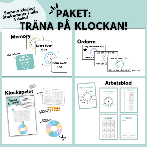 Paket: Träna på klockan