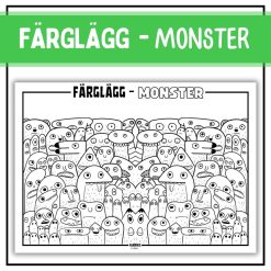Färglägg - monster