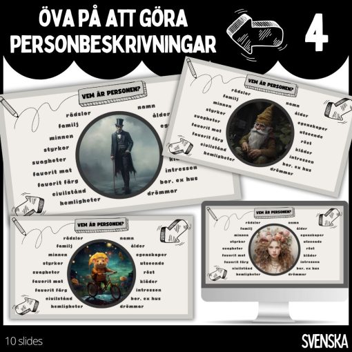 Öva på att göra personbeskrivningar – 10 slides - 4