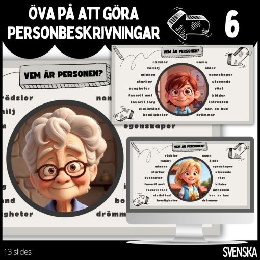 Öva på att göra personbeskrivningar – 13 slides - 6