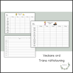 Veckans ord - 5 veckor