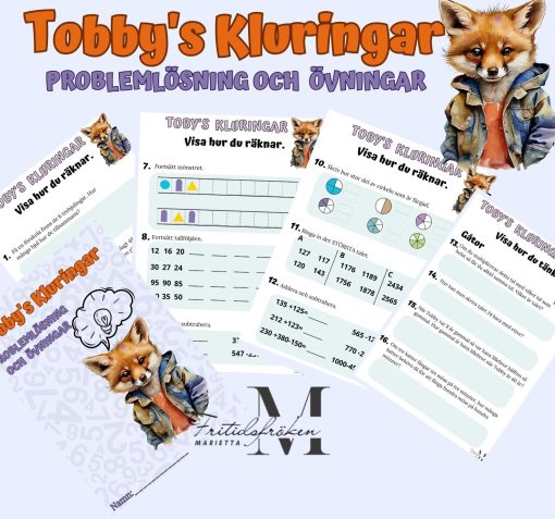 Tobby's kluringar- Problemlösning och övningar (arbetshäfte)