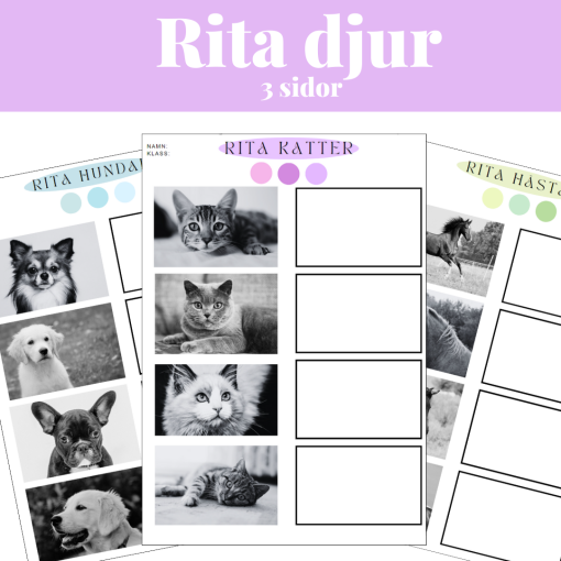 Rita djur - katter, hundar & hästar