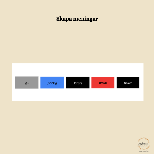 Skapa meningar
