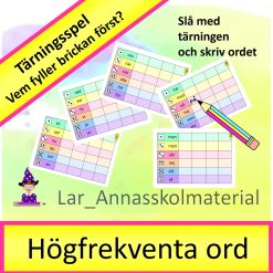 Högfrekventa ord Tärningsspel