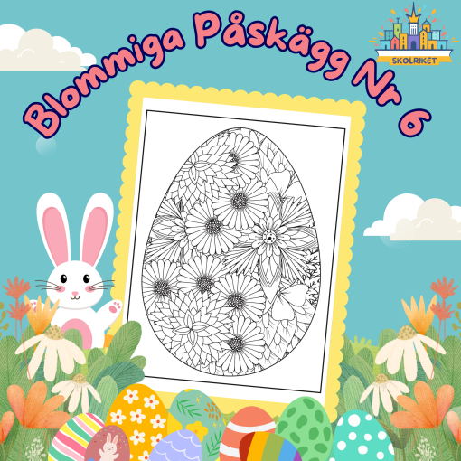 Blommiga Påskägg Nr 6