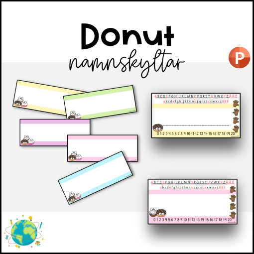Donut - Namnskyltar