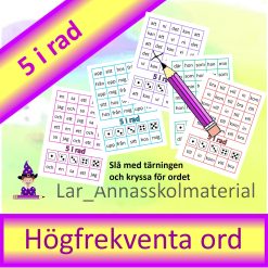 5 i rad Högfrekventa ord