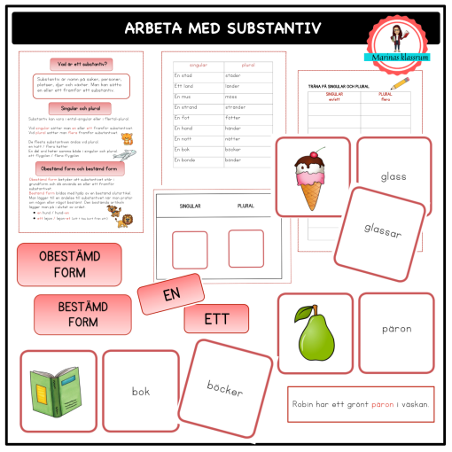 Arbeta med substantiv