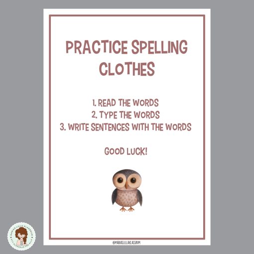 Practice spelling - Clothes