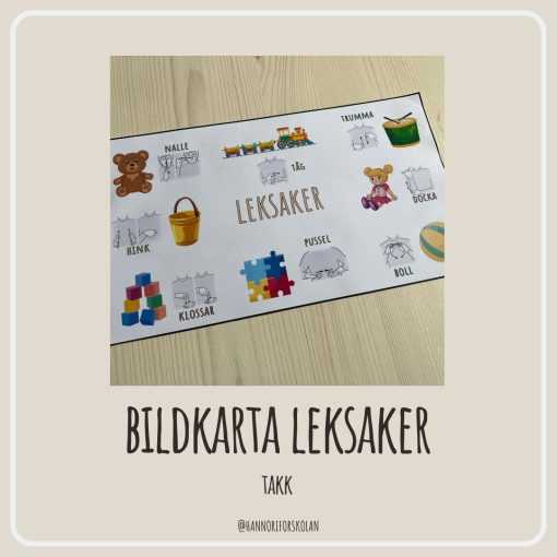 Bildkarta leksaker