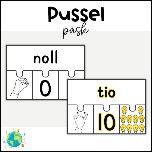 Påskpussel - Siffror och tecken
