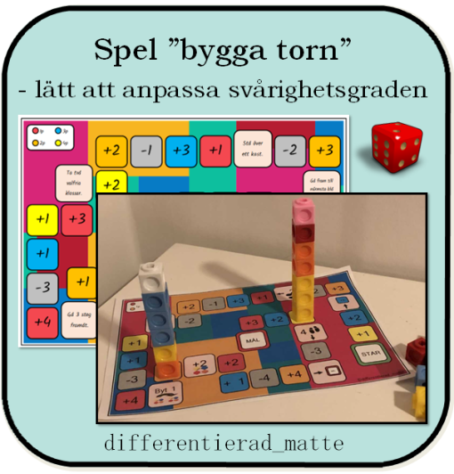 Spel "bygga torn" - lätt att anpassa svårighetsgraden