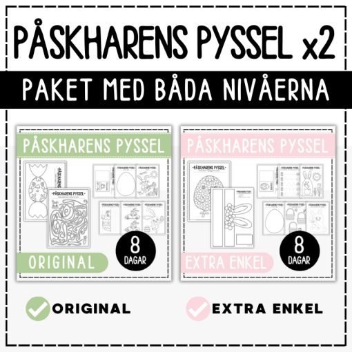Påskpyssel KOMBO- påskharens pyssel original och extra enkel