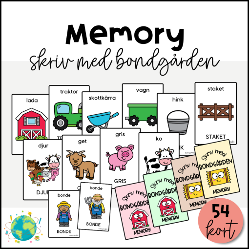 Skriv med bondgården - Memory