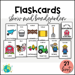 Skriv med bondgården - Flashcards