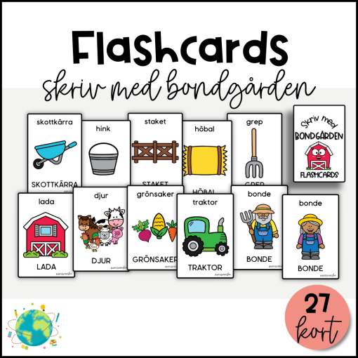 Skriv med bondgården - Flashcards