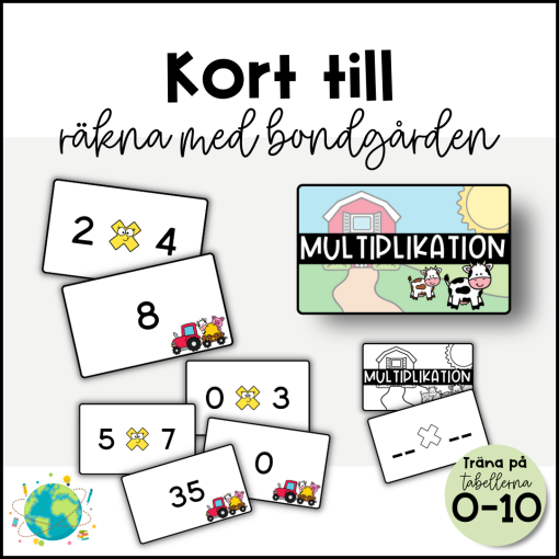 Bondgården - Multiplikationskort