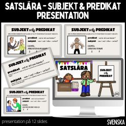 Satslära - subjekt & predikat - presentation 12 slides