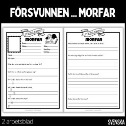 Försvunnen... morfar - 2 arbetsblad