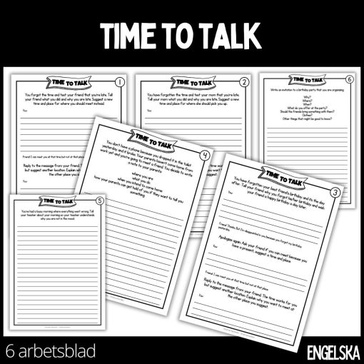 Time to talk - 6 arbetsblad