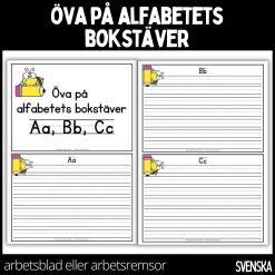Välskrivning – alfabetet, a-ö