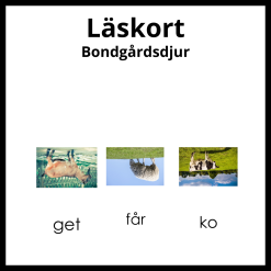 Läskort - Bondgårdsdjur