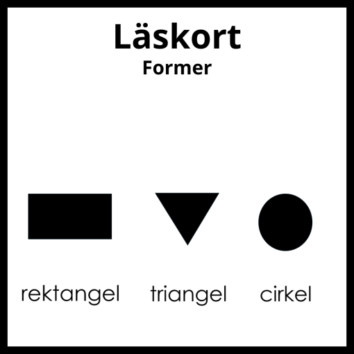 Läskort - former