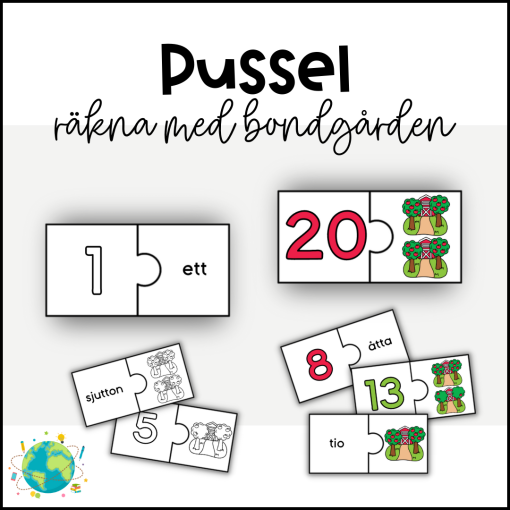 Räkna med bondgården - Pussel 1-20