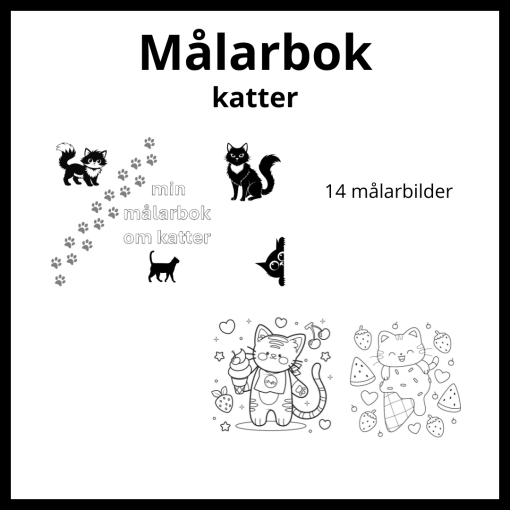 Målarbok - katter